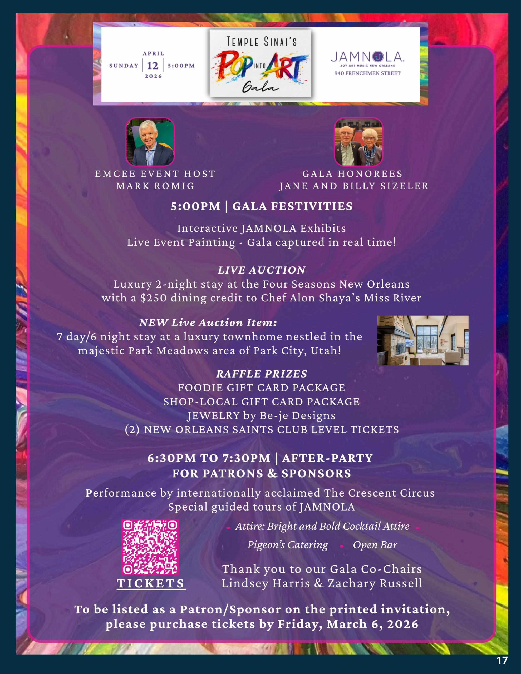 Temple Sinai's POP into ART Gala